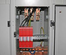 Surge Protection small red box in gray box